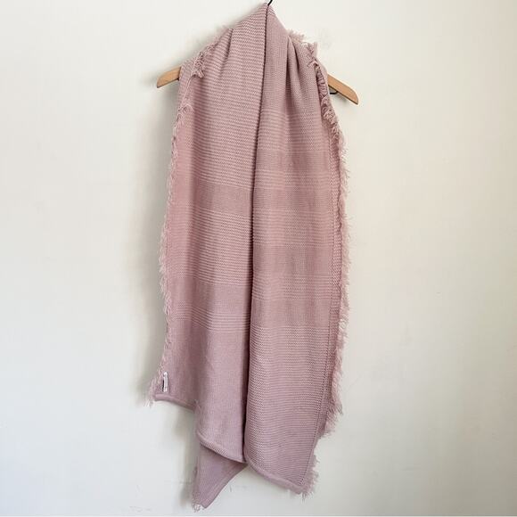 Rebecca Minkoff Knitted Fringe Scarf Purple - Picture 1 of 6